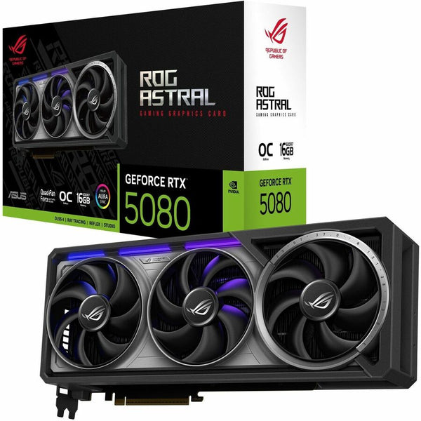 ASUS NVIDIA GeForce RTX 5080 ROG Astral Overclocked Triple Fan 16GB GDDR7 PCIe 5.0 Graphics Card - Premium NVIDIA RTX 5090 GPU or gaming laptop at GPUElite with fast US shipping