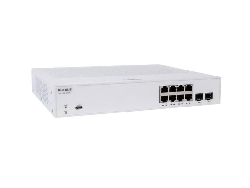 RUCKUS WIRELESS RUCKUS ICX 8100 Compact Switch, 8-Port Gigabit PoE+ 802.3at Managed, Business Ne