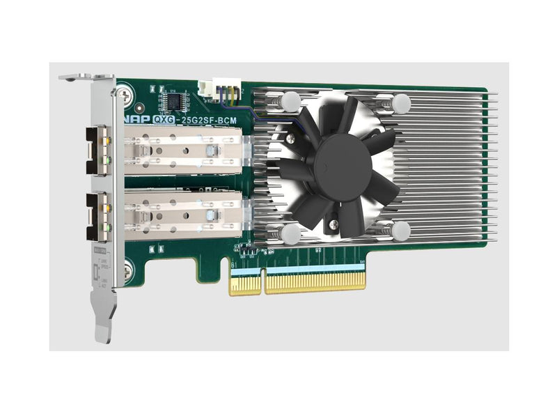 QNAP INC QXG-25G2SF-BCM Dual port per 25GbE Network adapter; 2 x SFP28; Broadcom 57504 controller
