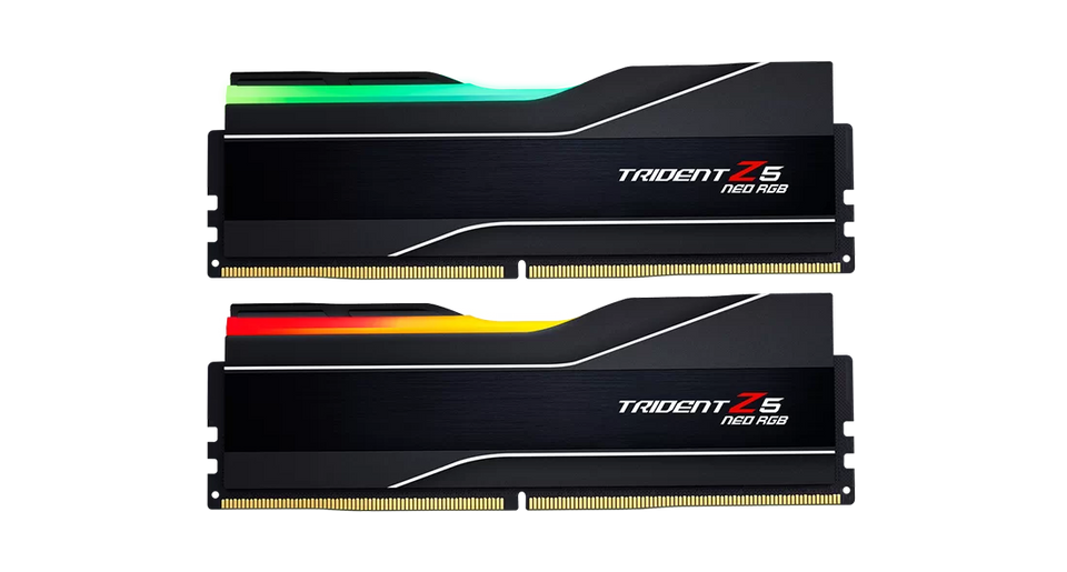 G.Skill Trident Z5 Neo RGB 64GB (2x32GB) DDR5-6000 CL30 AMD EXPO Desktop Memory Kit F5-6000J3040G32GX2-TZ5NR