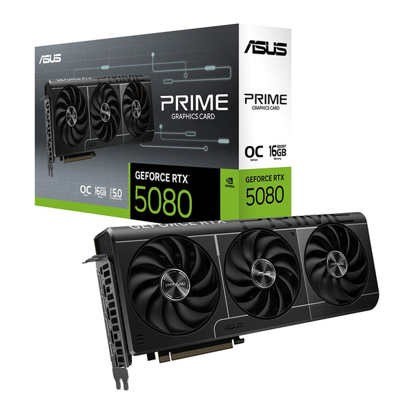 ASUS NVIDIA GeForce RTX 5080 Prime Overclocked Triple Fan 16GB GDDR7 PCIe 5.0 Graphics Card - Premium NVIDIA RTX 5090 GPU or gaming laptop at GPUElite with fast US shipping