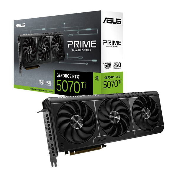 ASUS NVIDIA GeForce RTX 5070 Ti PRIME Triple Fan 16GB GDDR7 PCIe 5.0 Graphics Card - High-performance gaming hardware for elite gaming performance at GPUElite
