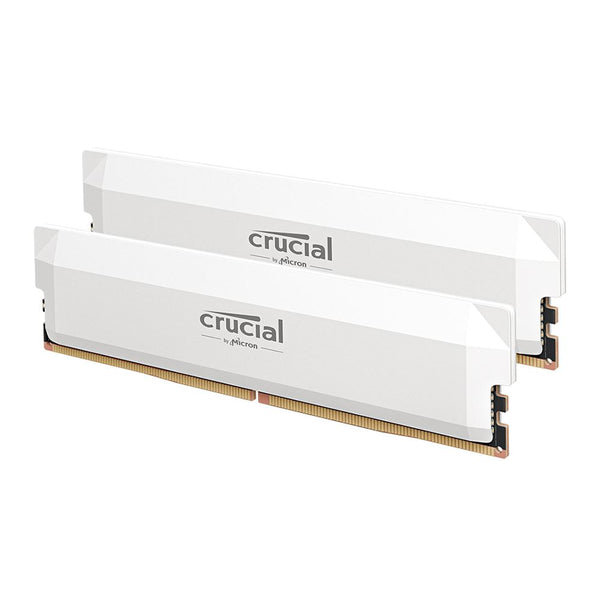 Crucial Pro 64GB (2x32GB) DDR5-6000 Desktop Memory Kit CL40 Dual Channel - White | CP2K32G60C40U5W - Micro Center - Premium NVIDIA RTX 5090 GPU or gaming laptop at GPUElite with fast US shipping