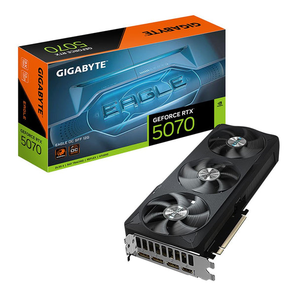 Gigabyte NVIDIA GeForce RTX 5070 EAGLE SFF Overclocked Triple Fan 12GB GDDR7 PCIe 5.0 Graphics Card - Premium NVIDIA RTX 5090 GPU or gaming laptop at GPUElite with fast US shipping