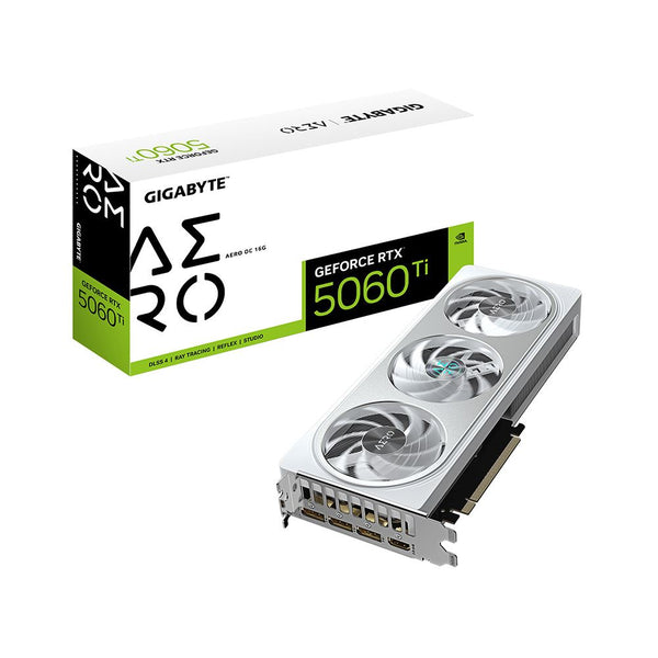 Gigabyte NVIDIA GeForce RTX 5060 Ti Aero Overclocked Triple Fan 16GB GDDR7 PCIe 5.0 Graphics Card - Premium NVIDIA RTX 5090 GPU or gaming laptop at GPUElite with fast US shipping
