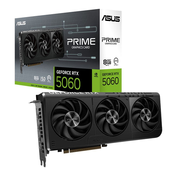 ASUS NVIDIA GeForce RTX 5060 Prime Triple Fan 8GB GDDR7 PCIe 5.0 Graphics Card - Premium NVIDIA RTX 5090 GPU or gaming laptop at GPUElite with fast US shipping