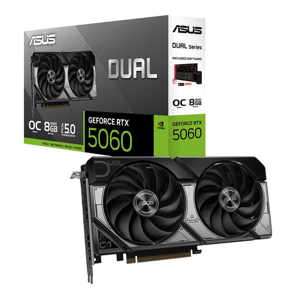 ASUS NVIDIA GeForce RTX 5060 Dual Overclocked Dual Fan 8GB GDDR7 PCIe 5.0 Graphics Card - Premium NVIDIA RTX 5090 GPU or gaming laptop at GPUElite with fast US shipping