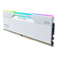 KLEVV CRAS V RGB 32GB (2x16GB) DDR5-6000 PC5-48000 CL30 Dual Channel Desktop Memory Kit 5AGU880-60A300J Brilliant White