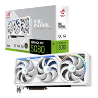 ASUS NVIDIA GeForce RTX 5080 ROG Astral White OC Triple Fan 16GB GDDR7 Card OPEN BOX