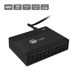 ACPW1G11S1 SIIG AC AC-PW1G11-S1 60W 10-Port USB Charger Brown Box