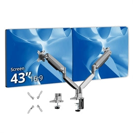 CEMT6911S1 SIIG AC CE-MT6911-S1 Dual 43 Mechanical Spring Monitor Arm Mount Gray Retail
