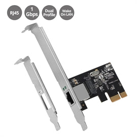 CNGP1021S3 SIIG Network Card Single port DP Gigabit Ethernet PCIe adapter Brown Box