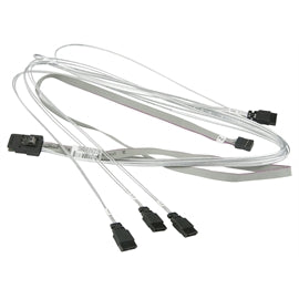 CBL0237L01 Supermicro Cable CBL-0237L-01 27.5 iPass to 4 SATA w Sideband Cable Brown Box