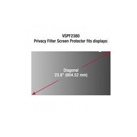ViewSonic AC VSPF2380 23.8 Privacy Filter Screen Protector f Widescreen Black