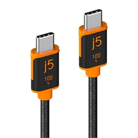 j5create CB JUCX25L30 USB-C to USB-C 100 Watt Sync & Charge Cable 9.8ft Retail