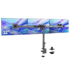 CEMT0R12S5 SIIG AC CE-MT0R12-S5 Triple 32 Articulating Monitor Arm Mount-Black Retail