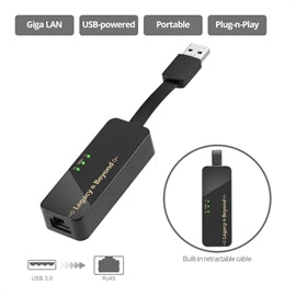 LBUS0714S1 SIIG AC LB-US0714-S1 Portable USB 3.0 Gigabit Ethernet Adapter Brown Box