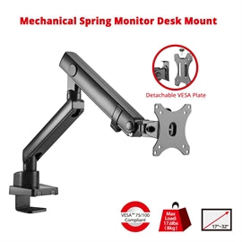 CEMT2T12S1 SIIG AC CE-MT2T12-S1 Aluminum Mechanical Spring Slim Monitor Arm Single Retail
