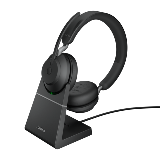 26599-989-989-01 Jabra Evolve2 65 USB-A UC Stereo with Charging Stand - Black