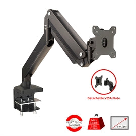 CEMT2Z11S1 SIIG AC CE-MT2Z11-S1 Single Heavy-Duty Premium Gas Spring Desk Mount - 35