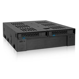 Cremax (ICY DOCK) Cremax (ICY DOCK) MB322SPB ICY DOCK MB322SP-B 2x2.5 SATA SAS HDD SSD to 5.25 Mobile Rack Backplane Cage
