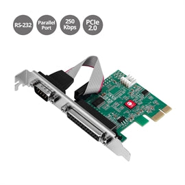 JJE20311S1 SIIG IO JJ-E20311-S1 DP Cyber 1S1P PCIe Card RS-232 Brown Box