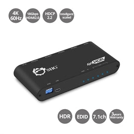 CEH22Y11S1 SIIG AC CE-H22Y11-S1 HDMI Distribution Amplifier w Auto Video Scaling 4K 60Hz
