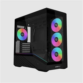 Lian-Li CS V100RMIX V100R MINI 4.0mm TG mATX 3+1x120mm ARGB PWM Fan Black RTL