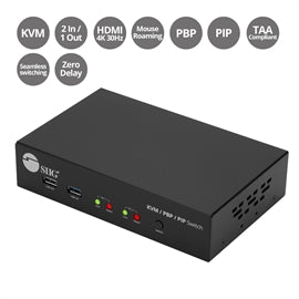 CEKV0G11S1 SIIG AC CE-KV0G11-S1 2x1 HDMI KVM Switch with PBP Roaming Mouse & PIP Retail