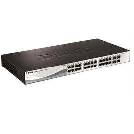 DGS121028P D-Link Network DGS-1210-28P 24PT PoE GbE WebSmart Switch 24x10 100 SFP Ports