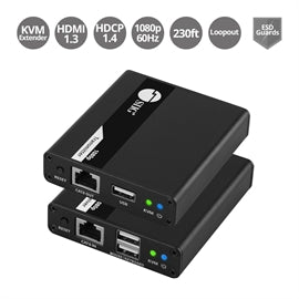 CEH27411S1 SIIG AC CE-H27411-S1 HDMI USB KVM Over Cat6 Extender 70m Brown Box