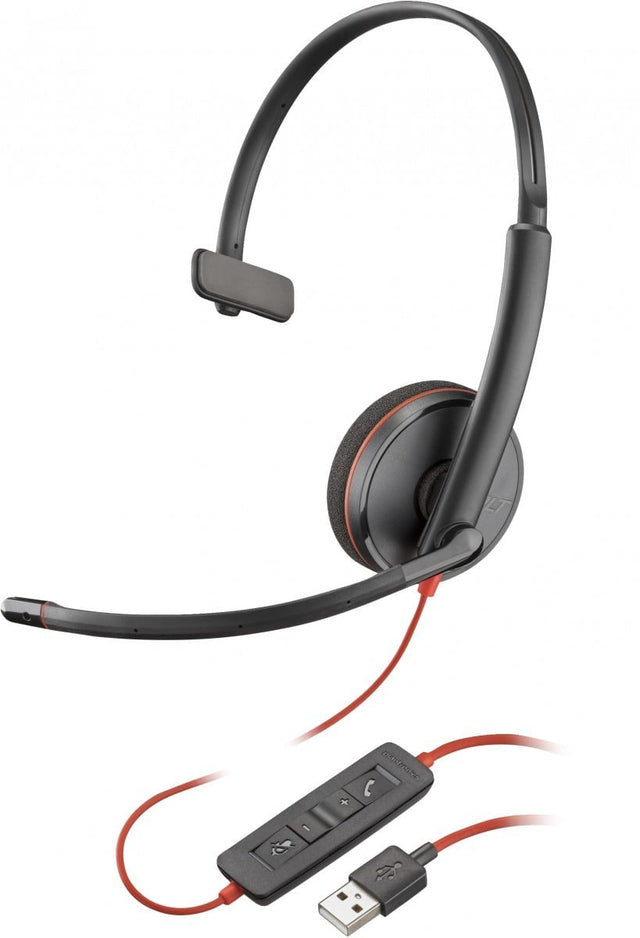80S01A6 HPI SOURCING POLY BLACKWIRE 3210 USB-A HS ON-EAR MONO HEADSET - WIRED - USB-A