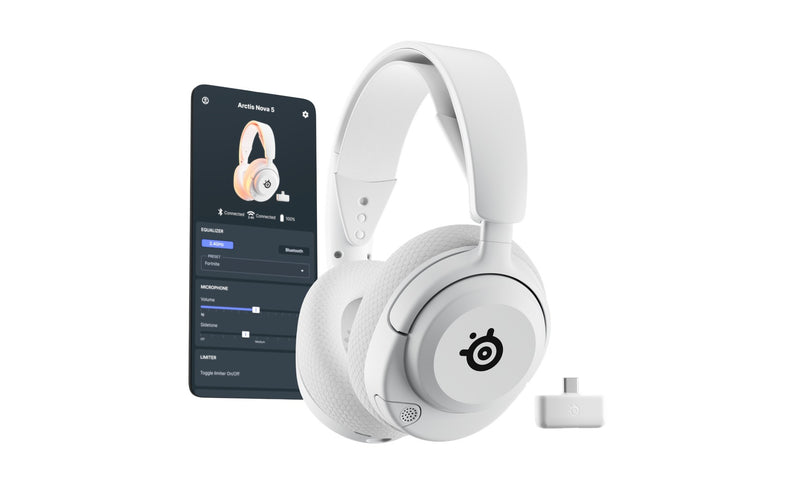 61671 STEELSERIES ARCTIS NOVA 5 WIRELESS WHITE GAMING HEADSET -CONSTRAINED