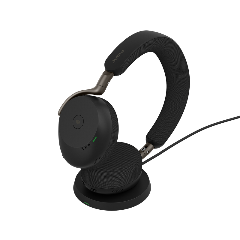HCS230W Jabra Evolve3 75 MS - USB-C with Dongle - Black (Wireless Charging Pad)