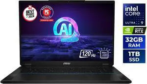 MSI STEALTH 18AI STUDIO A1VHG-008US CU9-185H/RTX 4080/32GB/1TBSSD/WIN11