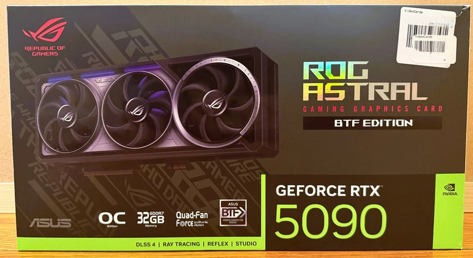 ASUS NVIDIA GeForce RTX 5090 ROG Astral BTF OC Triple Fan 32GB GDDR7 OPEN BOX